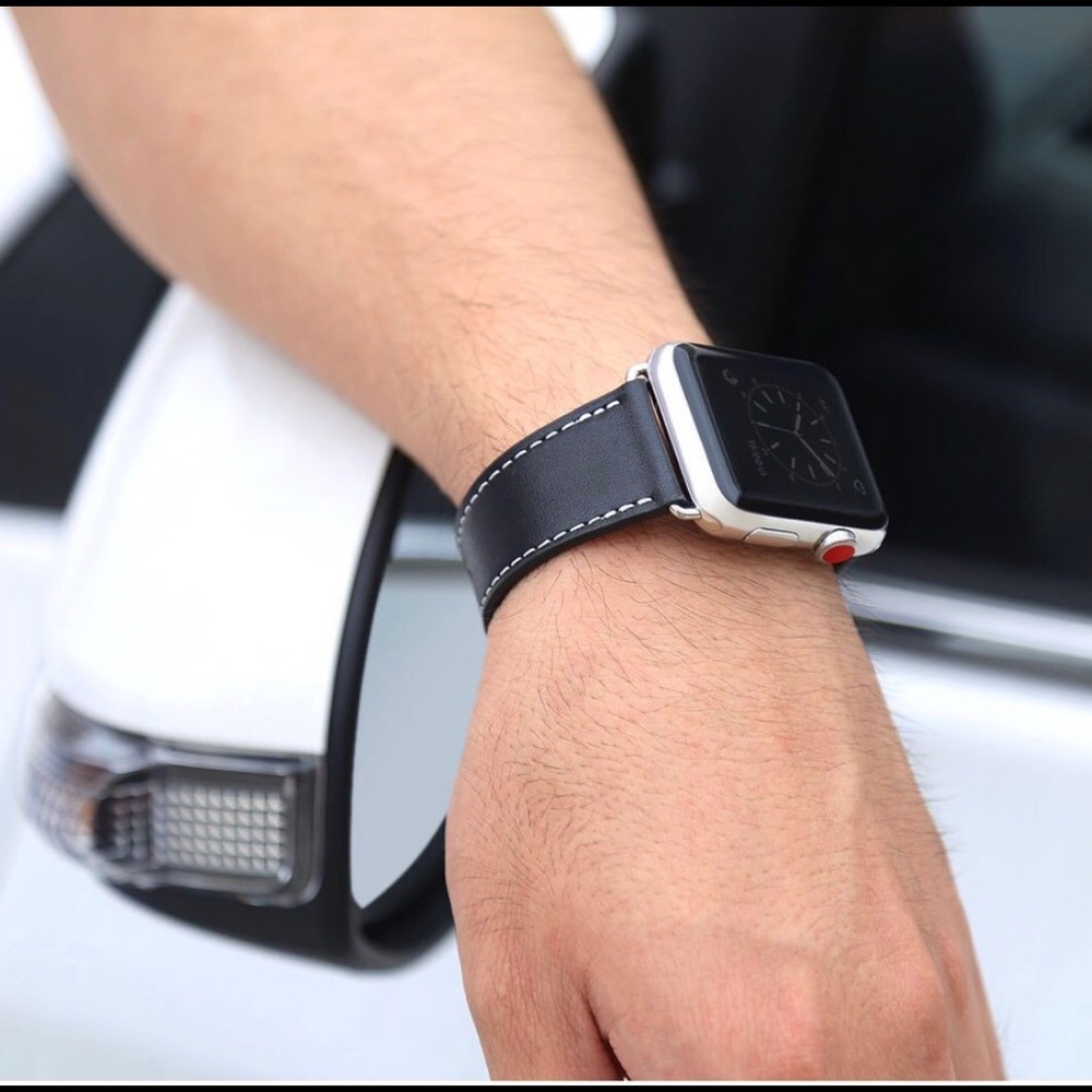 Apple Watch series 4 , 3 , 2 , 1, Leather Band